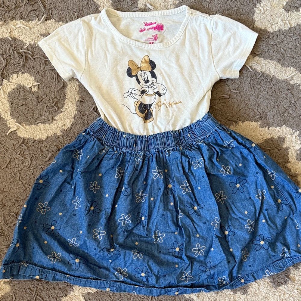 Disney Minnie Mouse Dress - White and Blue
